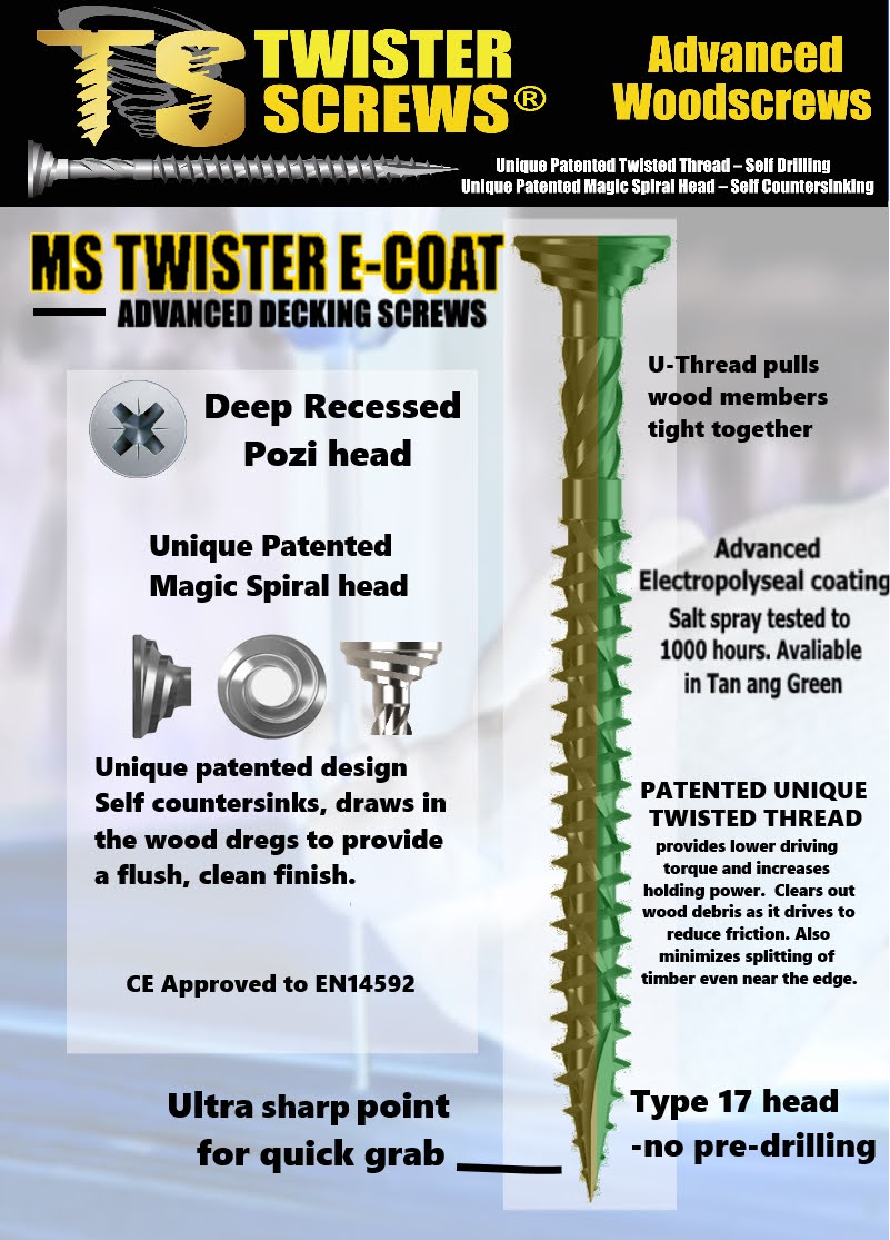 Twisterscrews Advanced Decking Screws